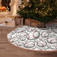 thumbnail image 6 of Daiia Cute Baseball Drawing Merry Christmas Tree Skirt , Xmas Large Lace-up Tree Skirt, Santa Snowflakes Rustic Home Decorations New Year Party Farmhouse Decor-30", 6 of 7