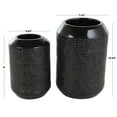 thumbnail image 3 of DecMode 8", 11"H Black Ceramic Vase with Geometric Etchings, Set of 2, 3 of 12