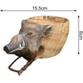 thumbnail image 3 of Hand Carved Wooden Mug ,Animals Head Image Cup, Large-Capacity Rubber Wooden Water Coffee Cup Water Cup Custom Wooden Cup, Outdoor Camping ( Color : Wild Boar ), 3 of 15