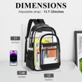 thumbnail image 2 of Mochila transparente KIMNERPU PVC transparente grande negra, 2 of 6