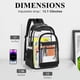 thumbnail image 2 of Mochila transparente KIMNERPU PVC transparente grande negra, 2 of 6
