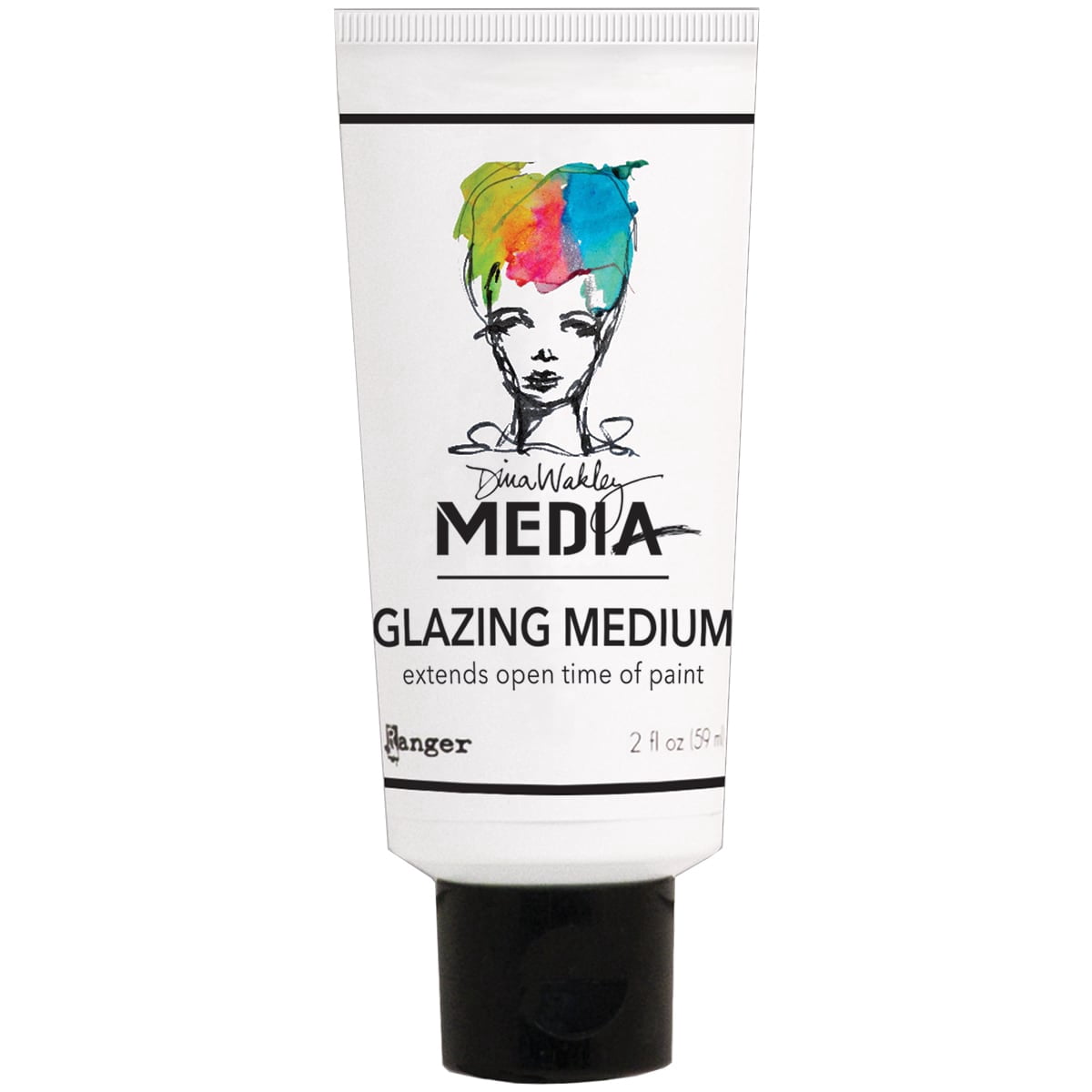 Dina Wakley Media Glazing Medium 2oz Tube-, Pk 2, Dina Wakley Media