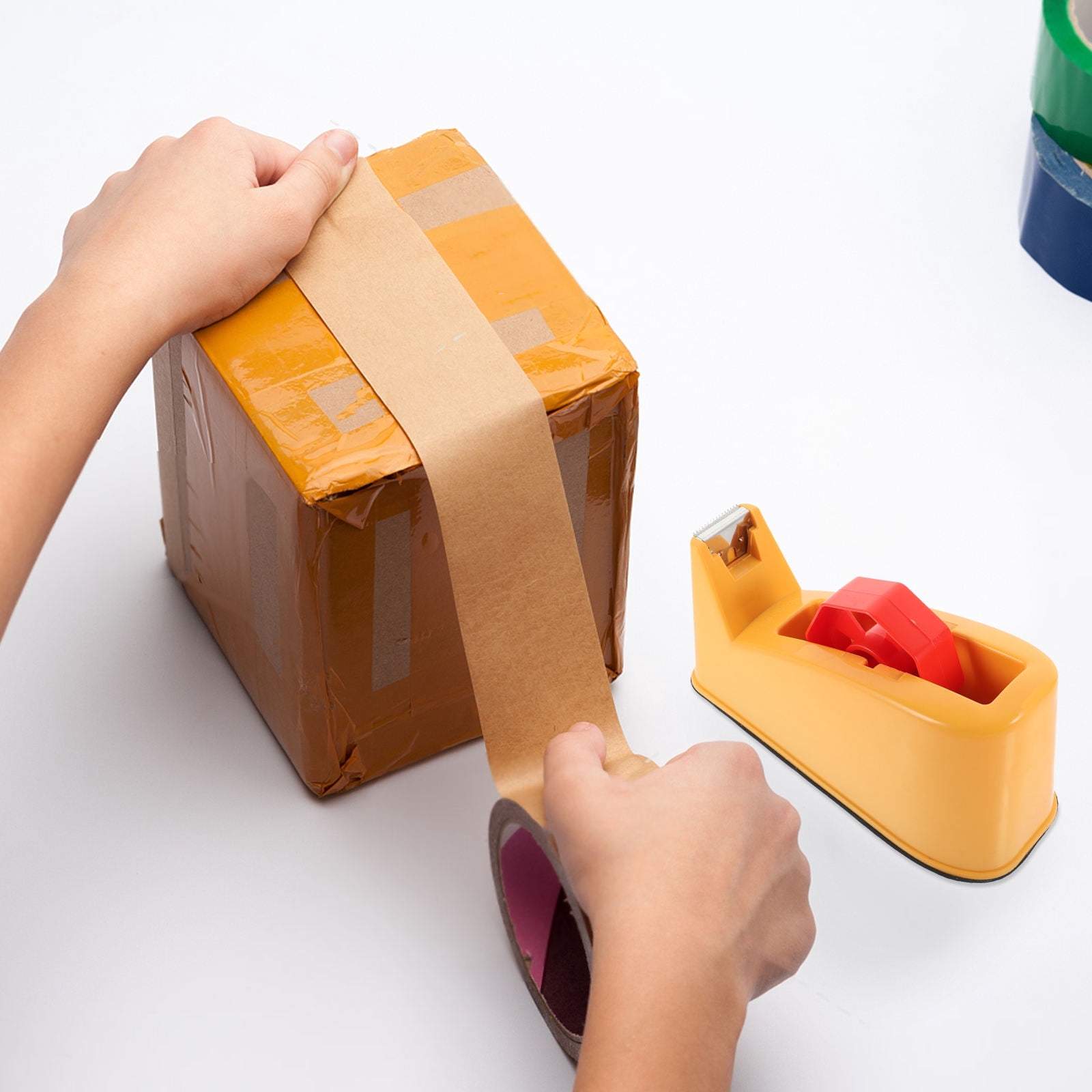 RENACLIPY Carton Tape Dispenser with Smooth Roll Bearing for Fast, Easy, and Efficient Packing and Sealing Tasks