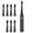 Black#3, variant on Herunwer Electric Toothbrush for Adults with 8 Brush Heads, IPX7 Electric Toothbrush with Travel Case, 5 Modes