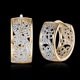thumbnail image 3 of Pendientes de circonitas huecas con diseño de moda europea y americana, 3 of 4