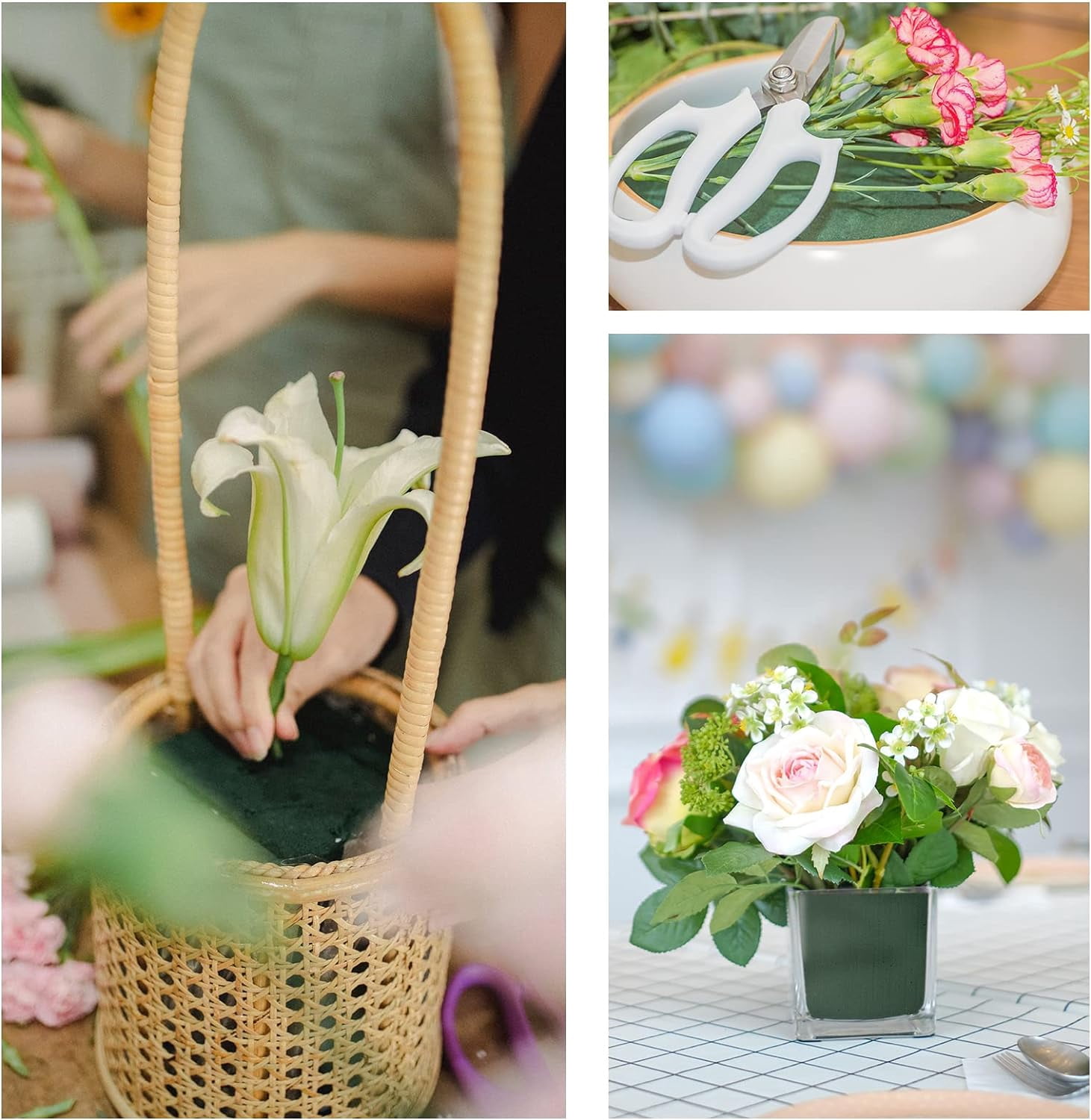 Floral Foam Blocks Pack of 8 Each (8.9" L x 4.1" W x 2.6" H) Wet Floral Foam for Fresh & Artificial Flower Arrangement, Plant Foam, Green Flower Foam for DIYs, Arts, Crafts & Weddings