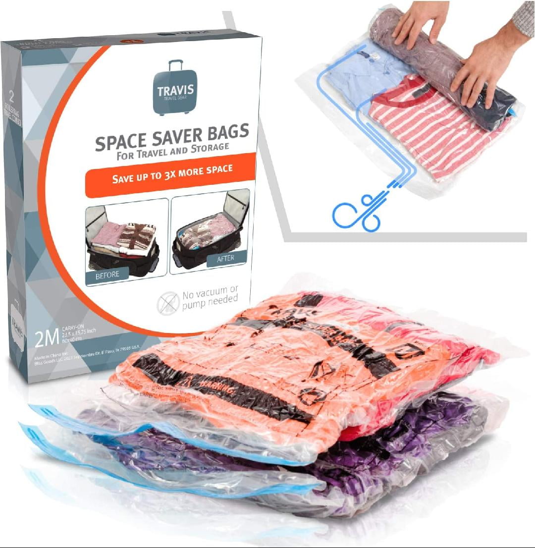 Vacuum Packing Bags for No Vacuum Reusable Large Sealed Space & Storage Saver Compression