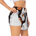 thumbnail image 1 of Balery Halloween Ghosts And Pumpkins Pantalones cortos deportivos para mujer con forro y dos bolsillos, elásticos, para entrenamiento, gimnasio, yoga-Small, 1 of 7