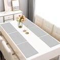 thumbnail image 2 of Gray White Checkered Pattern Summer Placemats Table Placemats Set Of 6-Linen Kitchen Washable Placemats Table Mats 11.8"x17.7" Non-Slip Heat Resistant, 2 of 5