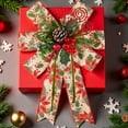 thumbnail image 3 of Dserhfy Christmas Tree Pendant Bow Large Champagne Christmas Wreath Bow Stunning Gift Bow Knot Wedding Mother Day Decoration, 3 of 7