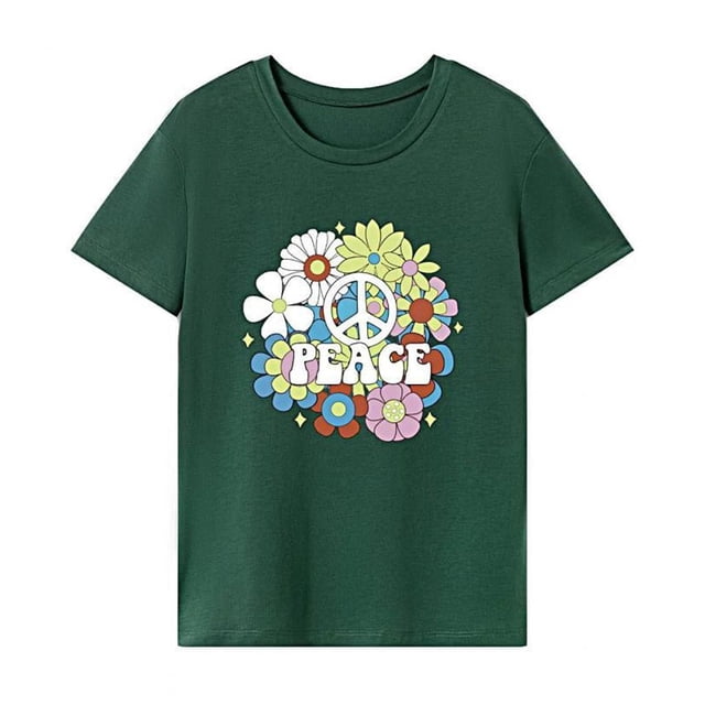 Camiseta para mujer, camiseta básica, camisetas de verano para mujer, camiseta con cuello redondo para viaje y Camping XL