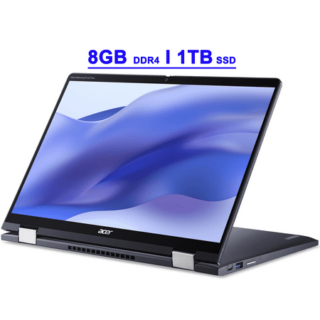 Acer Chromebook Spin 714 Premium 2-in-1 Laptop 14" WUXGA IPS Touch Intel 10-core i5-1235U 8GB DDR4 1TB SSD Backlit Thunderbolt Fast Charging Long-Lasting Battery ChromeOS