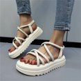 thumbnail image 1 of Vedolay Flat Sandals Sandals Women Fashion Comfortable Back Zipper Sandals,Hot Pink 9, 1 of 5