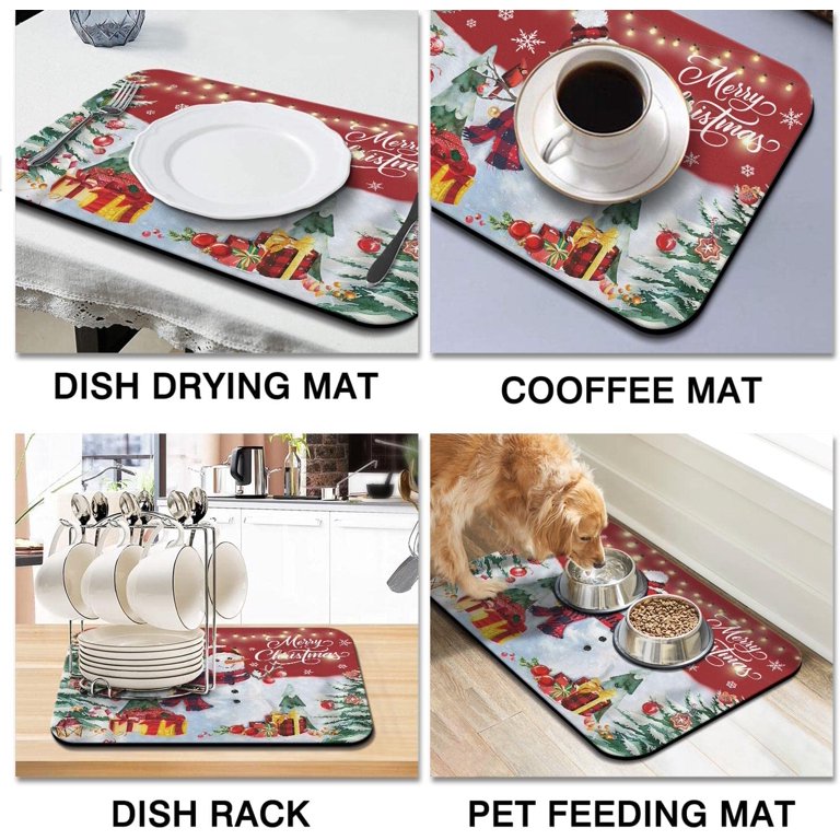 1pc Dish Drying Mat, Coffee Cup Mat With Super Absorbent And Quick