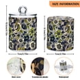 thumbnail image 5 of Yayeee 4 Pack Qtip Holder Bathroom Cotton Swab Canister with Lid Clear Dispenser Set, Green Floral, 5 of 6