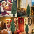 thumbnail image 5 of DLD Artificial Cedar Tree 2 Pack 3 ft Outdoor Faux Plants Artificial Topiary Fake Tree UV Rated Potted Plants Decor Faux Pine Tree for Perfect Housewarming Gift, 5 of 8