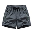 thumbnail image 7 of Resicozy Casual Sweat Shorts for Men with Zipper Pockets Cotton Athletic Gym Shorts Lightweight Running Lounge Shorts Gray 2XL, 7 of 7