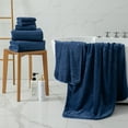 thumbnail image 5 of 12 Piece Family Towels Set for Bathroom, Quick Drying, High Absorbent Ultra Soft Towel Sheet, Includes 4 Bath Towels, 4 Hand Towels, & 4 Washcloths (Navy), 5 of 7