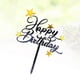 thumbnail image 4 of Happy Birthday Cake Topper Lovely Star Cupcake Toppers Picks Cake Decoration Toothpick for Party Birthday (Black), 4 of 4