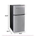 thumbnail image 6 of Frigidaire 4.5 Cu. ft. Compact Refrigerator with Freezer, 2-Door Mini Fridge for Apartment, Dorm, Office, Stainless Steel, 6 of 19