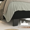 thumbnail image 6 of Honfach Twin Size Velvet Bed Frame with Upholstered Button Tufted Headboard, Platform Bed with Wooden Slats Support, No Box Spring Needed, Easy Assembly, Noise-Free,Black, 6 of 9