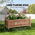 thumbnail image 3 of VEVOR Raised Garden Bed with Trellis 2PCS, 60"x13"x61.4" Outdoor Raised Wood Planter with Drainage Holes, Free-Standing Trellis Planter Box, 3 of 10
