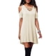 thumbnail image 1 of Vestido suelto de manga corta con hombros descubiertos bohemio para mujer Adepaton CJWUS-3555, 1 of 6