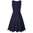 thumbnail image 6 of BONIXOOM Sexy Dresses for Women Date Night Retro Party V-Neck Tab Sleeveless Pullover Dress Printed Blue Dresses, 6 of 9