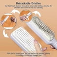 thumbnail image 4 of Self Cleaning Anti Static Hair Brush with Retractable Bristles for Smooth Finish and Scalp Massage (Grey), 4 of 4
