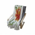 thumbnail image 4 of Garden Soft Flannel Fleece Throw Blanket, Watercolor Painting of Daffodils with Green Leaves Aquarelle Flora Bouquet, Cozy Plush for Indoor and Outdoor Use, 60" x 80", Orange Green, by Ambesonne, 4 of 6