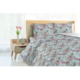 thumbnail image 3 of Ambesonne Floral Down Alternative Quilt Comforter, Wild Meadow Flowers Jungle, Twin XL, Soft Blue Green and Pink, 3 of 5