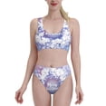 thumbnail image 2 of Picia Round Snow Merry Christmas Women's High Waisted Bikini Scoop Neck Swimsuit Two Pieces Bathing Suit-Small, 2 of 8