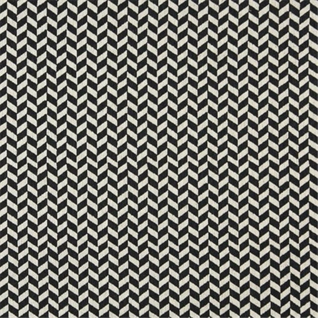 Designer Fabrics K0004G 54 in. Wide Midnight And Off White- Herringbone Slanted Check Designer Quality Upholstery Fabric