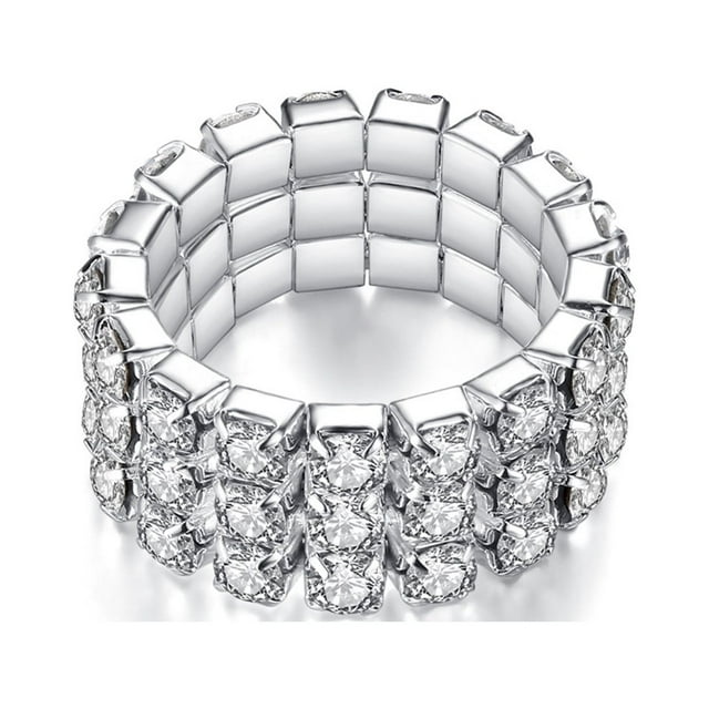 zanvin Jewelry Multi-finger Elastic Diamond Mixed With Automatic Adjustment Elastic, Couple Gifts