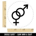 thumbnail image 2 of Interlocked Male and Female Sign Heterosexuality Gender Symbol Self-Inking Rubber Stamp Ink Stamper - Red Ink - Small 3/4 Inch, 2 of 7