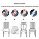thumbnail image 3 of 4 Pcs Seat Covers for Dining Chairs Waterproof Chair Seat Covers Set, 3 of 5