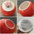 thumbnail image 3 of Small Urns for Human Pet Ashes Set of 2 Floral Ceramic Keepsake Urns Mini Sharing Cremation Urns Red With Box, 3 of 5