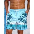 thumbnail image 3 of Vintage Plant 3D Printed Board Shorts Mens Palm Graphic Short Pants Summer Hawaiian Breathable Swim Trunks Kids Loose Ice Shorts, 3 of 9
