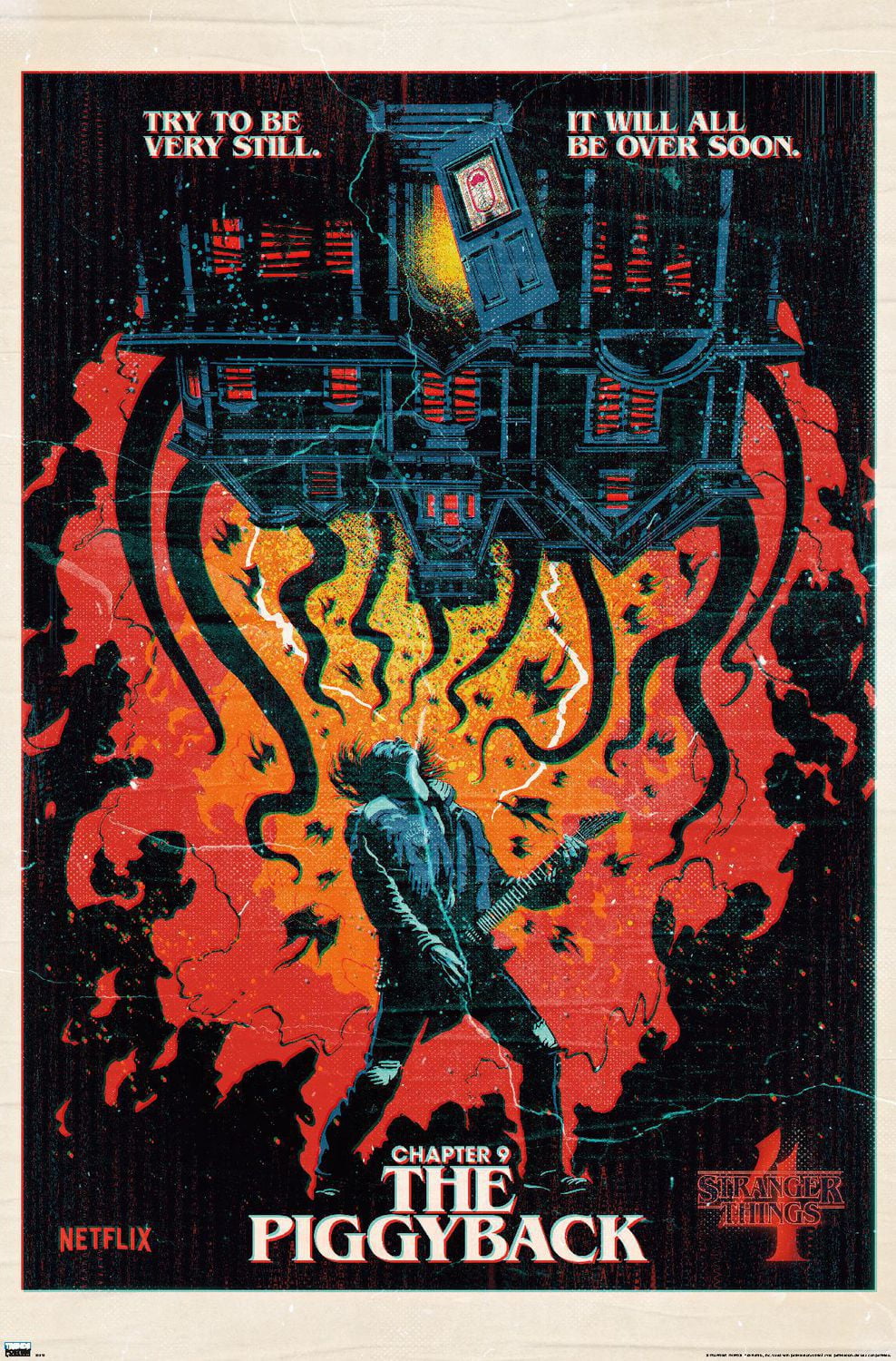 Netflix Stranger Things: Season 4 - The Piggyback Wall Poster with Magnetic Frame