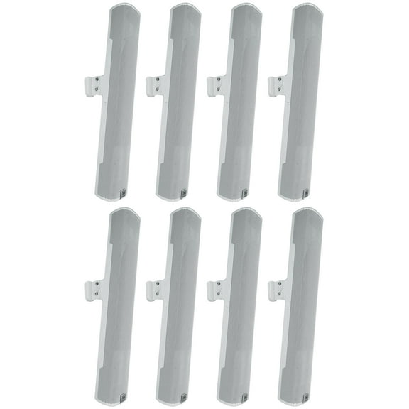 (8) JBL COL600-WH 24" White 70V Commercial Slim Column Wall Mount Array Speakers