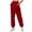 B-Red, variant on Wyobmus 2024 Fall Women's Wide Leg Sweatpants High Waisted Baggy Ankle Bind Pants Drawstring Athletic Joggers B-White
