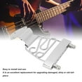 thumbnail image 3 of 6 String Guitar Trapeze Tailpiece with Screws, Rust Prevention Adjustable Height Metal Trapeze Bridge Tailpiece Replacement for 6 String Guitar or Bass Archtop Jazz Guitar, 3 of 7