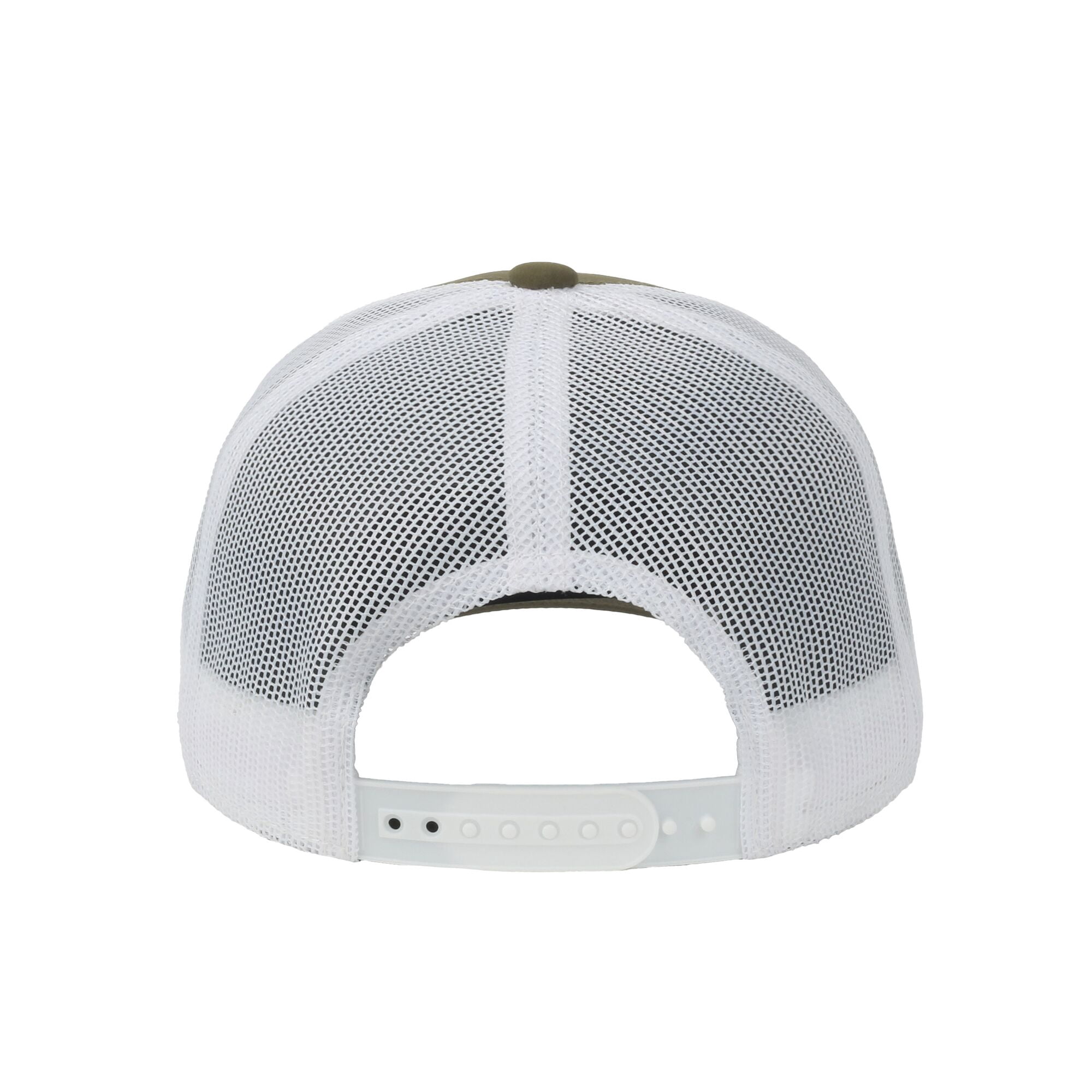 Olive/White Walleye 5-Panel Fishing Cap – Structured, Embroidered, Snapback, One Size