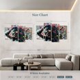 thumbnail image 3 of Elephant Stock Woman With Butterflies Wall Art - Horizontal Multi Panel Canvas - Living Room Wall Decor - People Multi Panel - Black And Gray Decor - 75" x 48", 3 of 4