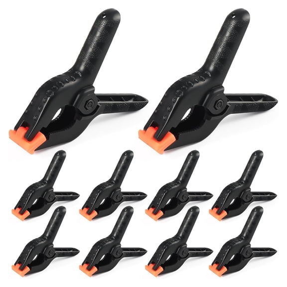 12 Pcs Spring Clamps 4.5 Inch Large Plastic Spring Clips Clamps Heavy Duty Woodworking Clamps for Crafts Balloon Arch Photography Backdrop Stand Pool Cover Clips