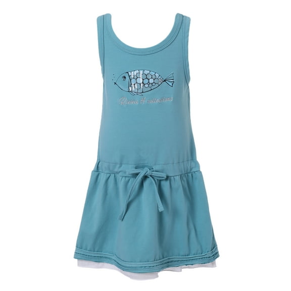 Richie House Girls' Knit sundress with adjustable waist RH2197