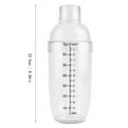 thumbnail image 4 of Domqga Shaker, Shaker de Cocktail, Mélangeur de Shaker de Cocktail en Résine Transparente Anti-Fuite avec Outil de Barre d'Échelle, 4 of 9