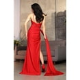 thumbnail image 5 of May Queen MQ2031 Juniors Womens Beaded Ruched Asymmetric Gala Gown, 5 of 8