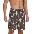 thumbnail image 2 of Honeii cartoon geese Print Men's Pajama Sleepwear Shorts - a comfy pajama bottom and lounge short for Relaxed Home Wear-4X-Large, 2 of 6