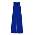 thumbnail image 6 of Ltctricy Womens Sleeveless Overalls Casual Loose Wide Leg Flowy Jumpsuits Lounge Lightweight Rompers with Pockets, 6 of 6